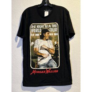 Morgan Wallen Shirt Mens MEDIUM Black One Night At A Time World Tour Graphic